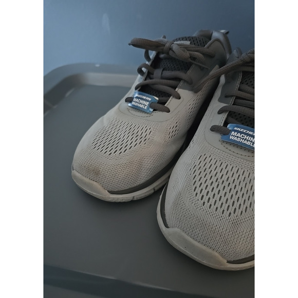 Skechers Track Broader 232698W Gray Low Top Walking Running Sneakers Mens Size 9 - Picture 3 of 9